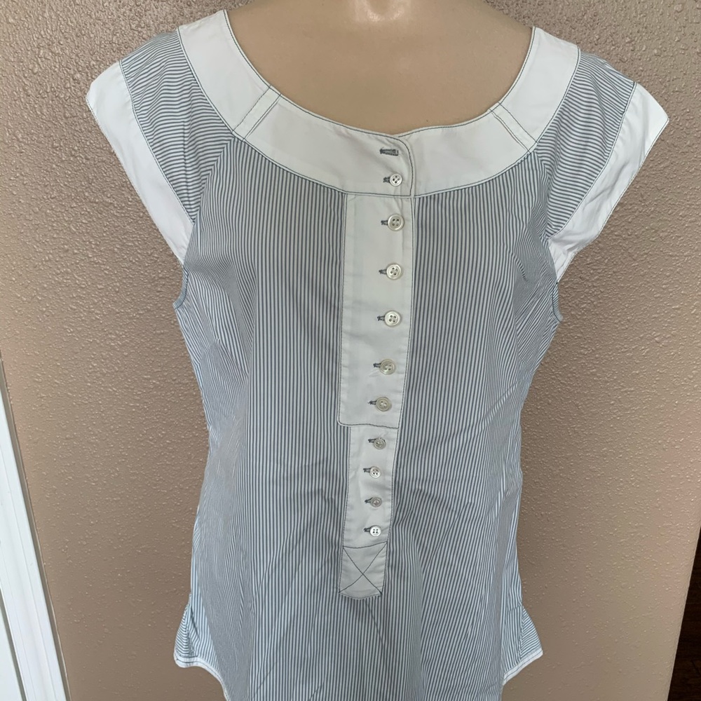 Bcbg Maxazria Blouse Button Down Front Medium - image 1